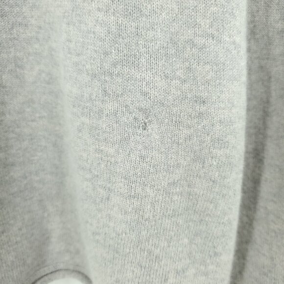 Lisa Todd 100% Cashmere Embroidered Evil Eye Rolled Hem Sweater M Gray/Blue - Picture 11 of 15